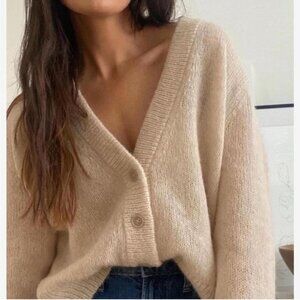 Jenni Kayne Women's Cream and White Cardigan